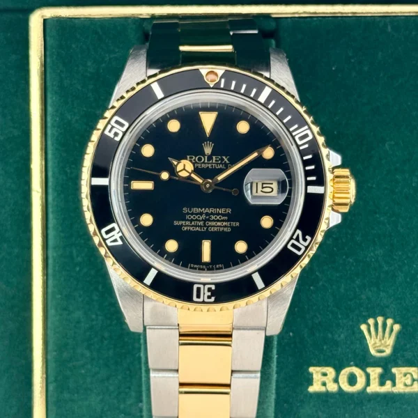 1984 Rolex Submariner 40mm 16803 Two-Tone Black Dial