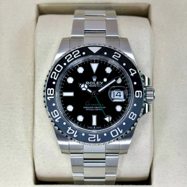 NEW 2025 Rolex GMT-Master II 'Bruce Wayne' 40mm 126710GRNROyster Bracelet Stainless Steel bi-color ceramic bezel in grey and black